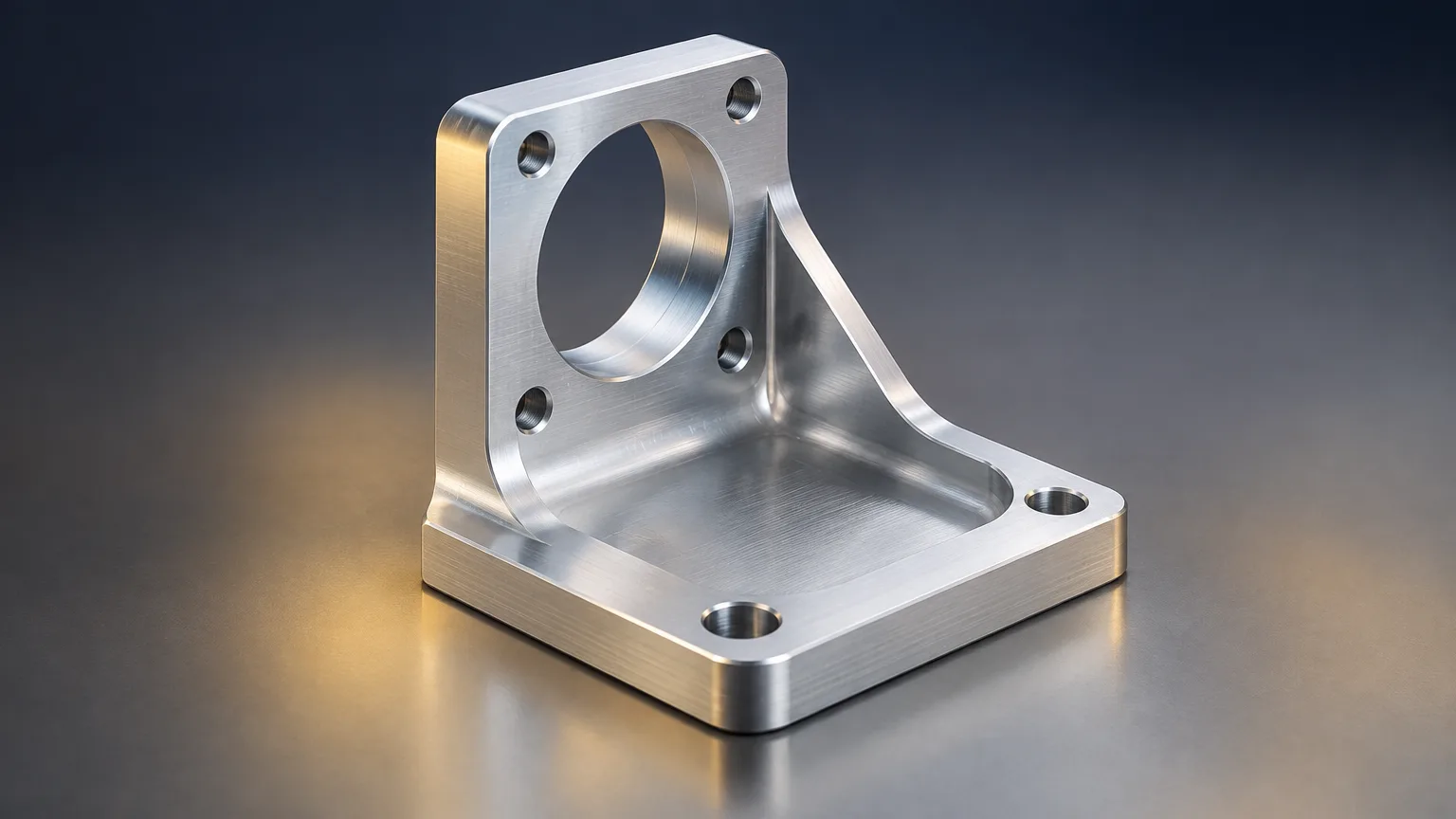 CNC machined aluminum part held next to a technical drawing used for CNC design guidelines review