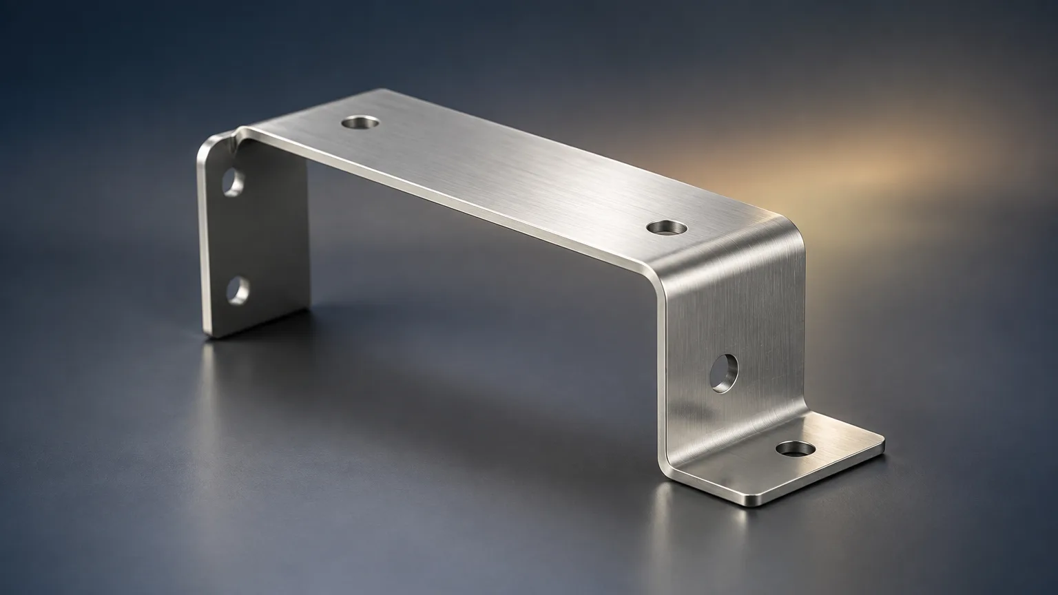 Press brake forming a custom sheet metal part with a controlled bend radius